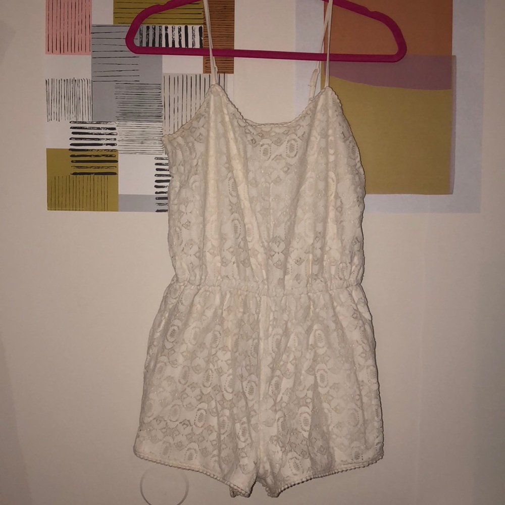 Lace White Romper
